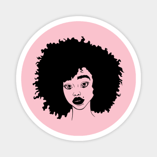 Natural Hair Black Woman, Black Girl, Black History Magnet